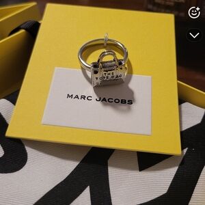 Marc Jacobs Silver Bag Charm Ring